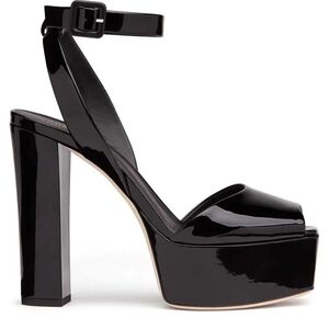 Fashion Nova Glossy Black Platform Sandals